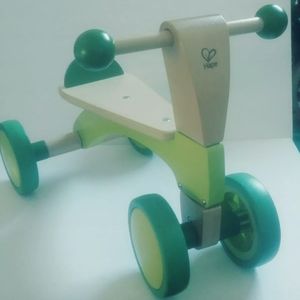 Hape Scoot Around Toddler Children's Wooden Active Ride On Balance Bike Scooter